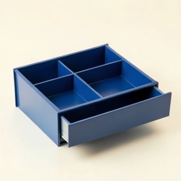 Harbor Bluff Empty Coffee-Station Organizer - Blue (synthetic illustration; no displayed measurements)