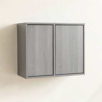 Cliff Bridge Wall-Mounted Entry Cabinet - Gray (synthetic illustration; no displayed measurements)