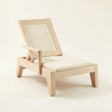 Fern Crossing Outdoor Lounge Chair - Ivory (synthetic illustration; no displayed measurements)