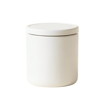 Aspen Bend Storage Canister With Lid - White