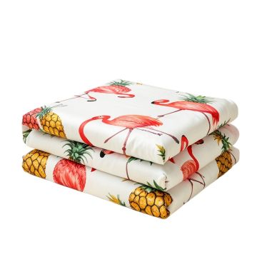 Cervantes Whimsical Flamingo & Pineapple Microfiber Sheet Set