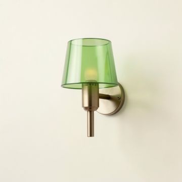 Birch Bridge Wall Sconce Mounted On A Plain Wall - Green (synthetic illustration; no displayed measurements)