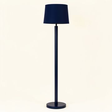 Holly Canyon Floor Lamp With A Plain Fabric Shade - Navy (synthetic illustration; no displayed measurements)
