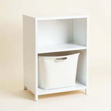 Hazel Bridge Freestanding Pull-Out Hamper Cabinet - White (synthetic illustration; no displayed measurements)