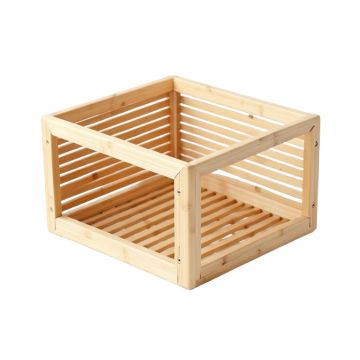 Oak Edge Empty Furniture-Style Litter Enclosure - Beige