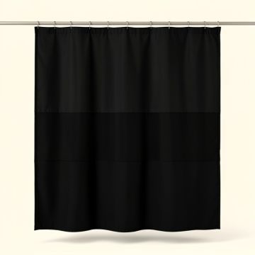 Cove Arc Shower Curtain Hanging Flat From A Plain Rod (synthetic illustration; no displayed measurements)