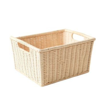 Laurel Canyon Empty Storage Basket - White