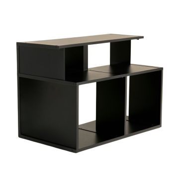 Alder Fold Desktop Shelving Unit - Black
