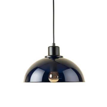 Cliff Dell Pendant Light Suspended From One Plain Cable - Navy