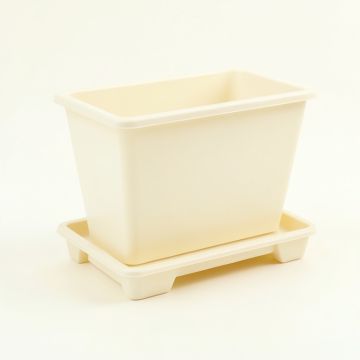Field Brook Empty Raised Planter - Cream (synthetic illustration; no displayed measurements)