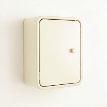 Summit Dell Wall-Mounted Laundry Cabinet - Ivory (synthetic illustration; no displayed measurements)