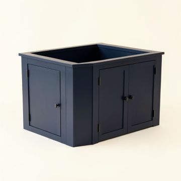 Clay Bridge Empty Furniture-Style Litter Enclosure - Navy (synthetic illustration; no displayed measurements)