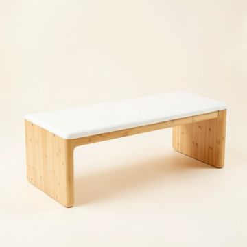 Dawn Arc Indoor Bench (synthetic illustration; no displayed measurements)