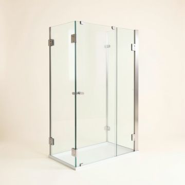 40 '' W X 55 '' H Pivot Frameless Tub Door (synthetic illustration; no displayed measurements)
