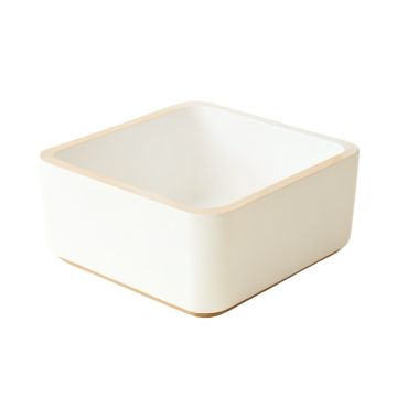 Laurel Bluff Empty Storage Basket - White