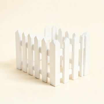 Brandusa Miniature Wood Picket Fence Fairy Garden (synthetic illustration; no displayed measurements)