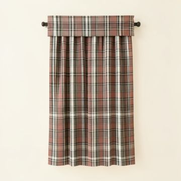 Plaid And Check Sheer Rod Pocket Single Curtain Panel (synthetic illustration; no displayed measurements)