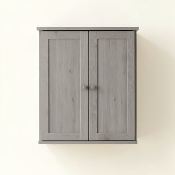 Rowan Arc Wall-Mounted Laundry Cabinet - Gray (synthetic illustration; no displayed measurements)