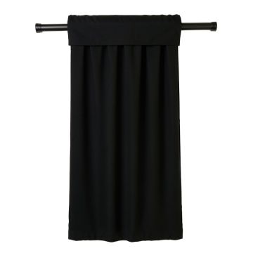 Oslo Home Theater Grade 100 % Solid Blackout Thermal Rod Pocket Single Curtain Panel