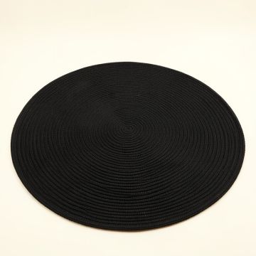 Dawn Crest Round Area Rug - Black (synthetic illustration; no displayed measurements)
