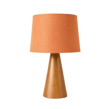 Fern Arc Table Lamp With A Plain Fabric Shade