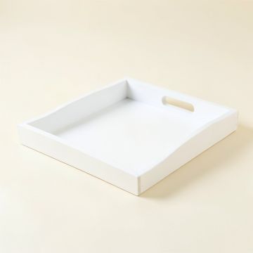 Field Branch Serving Tray - White (synthetic illustration; no displayed measurements)