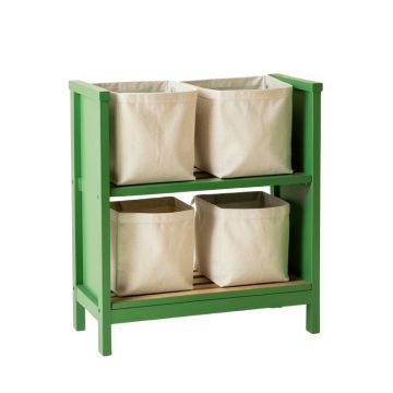 Cove Crest Laundry Sorting Station With Plain Removable Bags - Green