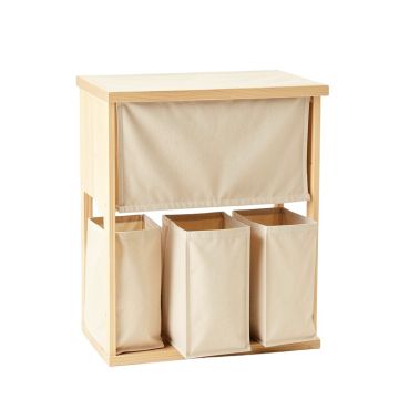 Juniper Canyon Laundry Sorting Station With Plain Removable Bags - Beige (synthetic illustration; no displayed measurements)