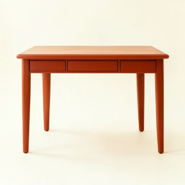 Field Bend Writing Desk - Terracotta (synthetic illustration; no displayed measurements)