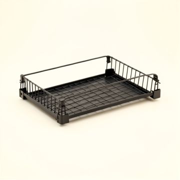Wren Canyon Empty Under-Desk Cable Tray - Black (synthetic illustration; no displayed measurements)