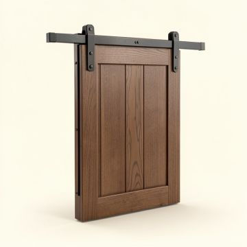 Classic Horseshoe Sliding Standard Single Track Barn Door Hardware Kit (synthetic illustration; no displayed measurements)