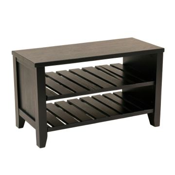 Willow Bluff Shoe Storage Bench - Black