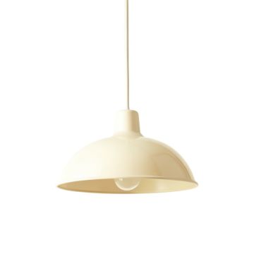 Vale Dale Pendant Light Suspended From One Plain Cable - Cream