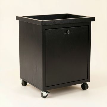Moss Dale Empty Rolling Workshop Cart - Black (synthetic illustration; no displayed measurements)