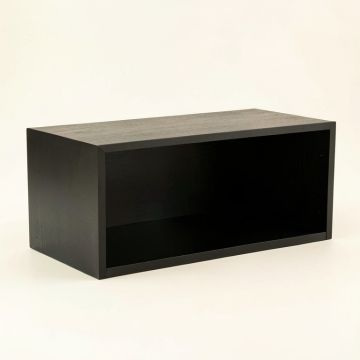 Pine Edge Shoe Storage Bench - Black (synthetic illustration; no displayed measurements)