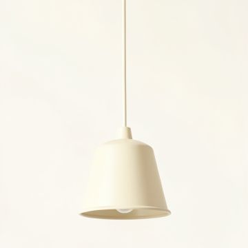 Moss Crest Pendant Light Suspended From One Plain Cable - Cream (synthetic illustration; no displayed measurements)