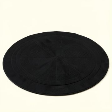 Reed Branch Round Area Rug - Black (synthetic illustration; no displayed measurements)