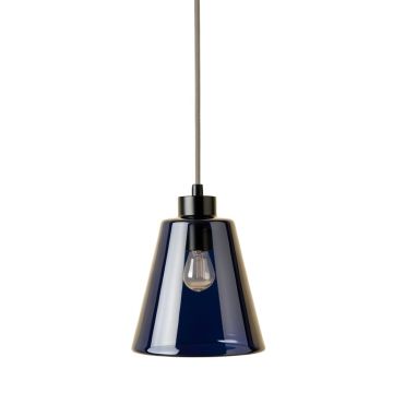 Rowan Bridge Pendant Light Suspended From One Plain Cable - Navy