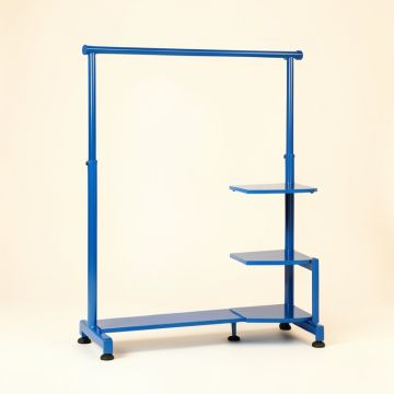 Maple Arc Empty Garment Rack - Blue (synthetic illustration; no displayed measurements)