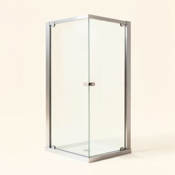 Elan 44-48 '' W X 74 '' H Single Sliding Frameless Shower Door With Rollerdisk™ Technology (synthetic illustration; no displayed measurements)