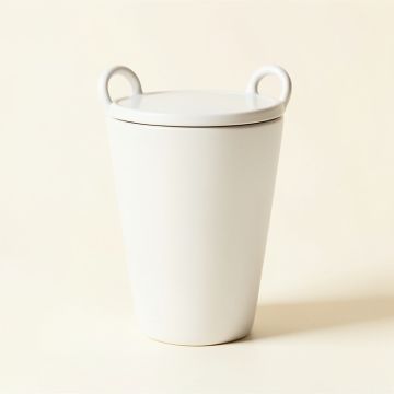 River Crest Storage Canister With Lid - White (synthetic illustration; no displayed measurements)
