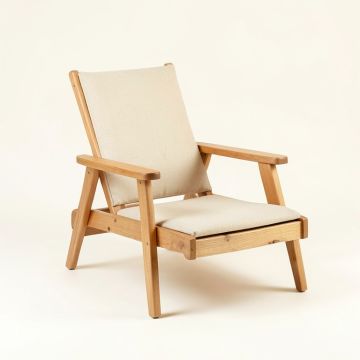 Dawn Bluff Outdoor Lounge Chair - Beige (synthetic illustration; no displayed measurements)