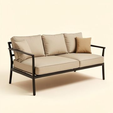 Holborne 80.7 '' Wide Outdoor Patio Sofa With Sunbrella Cushions (synthetic illustration; no displayed measurements)