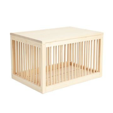 Hazel Branch Empty Furniture-Style Pet Crate - Ivory