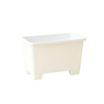 Birch Bend Empty Raised Planter - White (synthetic illustration; no displayed measurements)