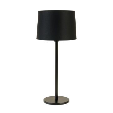 Rowan Arc Floor Lamp With A Plain Fabric Shade - Black