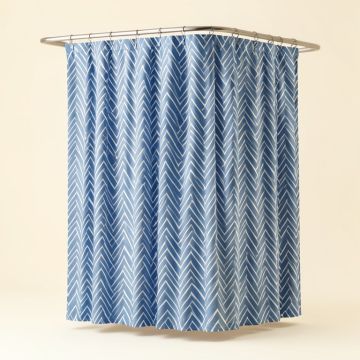 Lavina Chevron Single Shower Curtain (synthetic illustration; no displayed measurements)