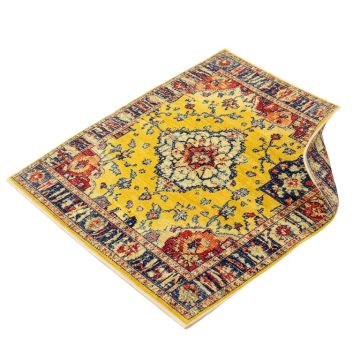 Kassia Power Loom Yellow/Blue/Red Area Rug