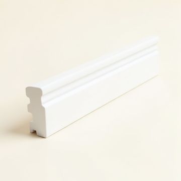 High Density Polyurethane , Primed White 7 7/8 '' H X 78 '' W X 5/8 '' D Chair Rail (synthetic illustration; no displayed measurements)