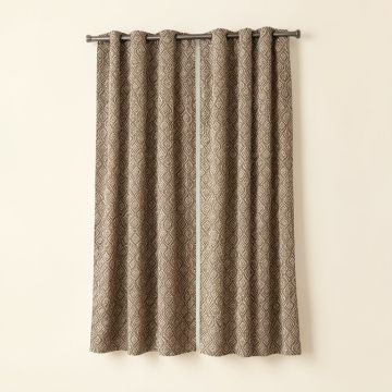 Queensbury Jacquard Mosaic Geometric Room Darkening Thermal Rod Pocket Curtain Panels (synthetic illustration; no displayed measurements)